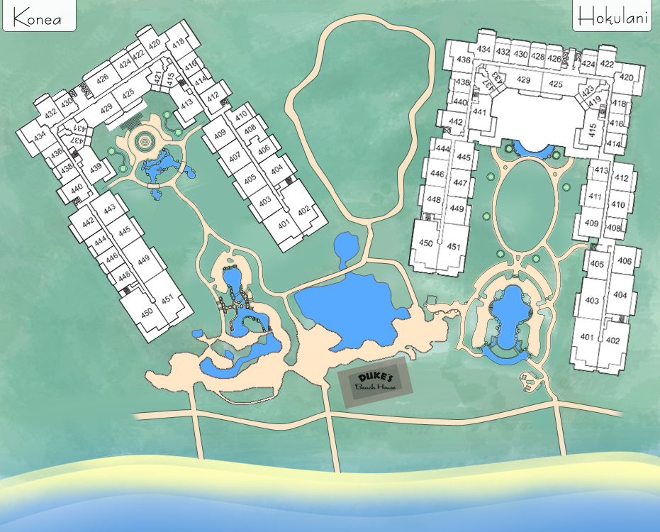 Honua Kai Property Map  Maui Real Estate Search & Rentals  Kaanapali 